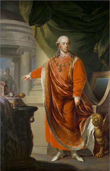 Emperor Leopold II in the regalia of the